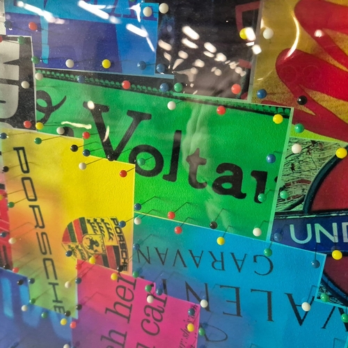 52 - VINCENT POOL (BRITISH B. 1960). ASSET STRIPPER. Collage of hand cut C Type prints, pinned onto white... 