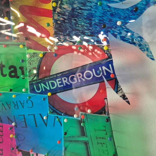 52 - VINCENT POOL (BRITISH B. 1960). ASSET STRIPPER. Collage of hand cut C Type prints, pinned onto white... 