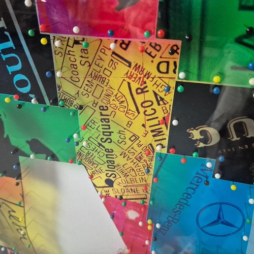 52 - VINCENT POOL (BRITISH B. 1960). ASSET STRIPPER. Collage of hand cut C Type prints, pinned onto white... 