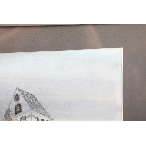 53 - MAYA BURMAN (FRENCH B. 1971). UNTITLED. watercolour and pen, 65cm x 85cm, framed.