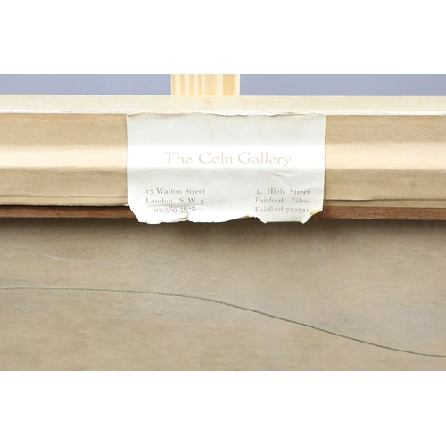 54 - W.E.P. (20TH CENTURY). FIGURES WITH BOATS ON THE SHORE. oil on canvas, The Coln Gallery label verso,... 