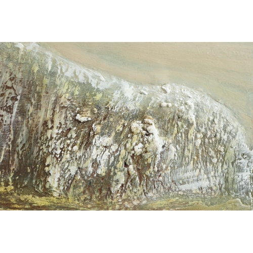 56 - MARY DONNELLY. LANDSCAPE. mixed media on board, 63cm x 62cm, framed.