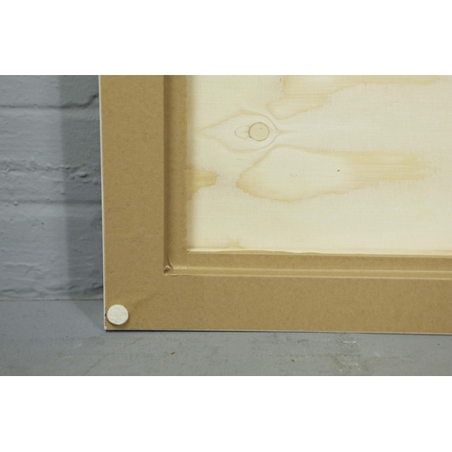 57 - 1930s ART DECO BEACH SCENE PRINT ON FELT IN WHITE PAINTED FRAME. 63.5cm H x 75cm W.