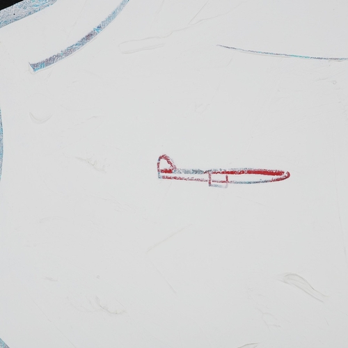 58 - DAVID KUIJERS (SOUTH AFRICAN B. 1962). BLUE MOUNTAIN DOG. acrylic on canvas, 110cm x 110cm.