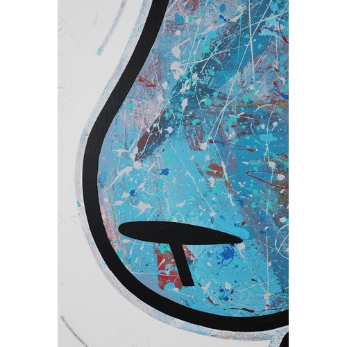 58 - DAVID KUIJERS (SOUTH AFRICAN B. 1962). BLUE MOUNTAIN DOG. acrylic on canvas, 110cm x 110cm.