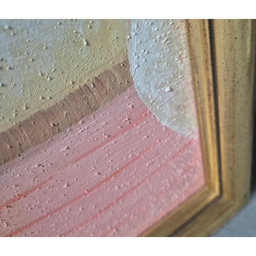 6 - VITTORIA MARIA DI CARLO (ITALIAN, 1937-2015). STILL LIFE WITH DOVE AND FIGURE. Oil on Canvas, 120cms... 