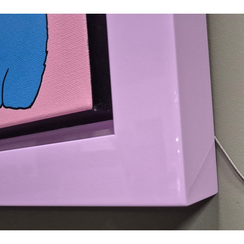 8 - GRACELAND LONDON (BRITISH B. 1992). EYES ON THE PRIZE. oil and acrylic on canvas, 91cm x 91cm, frame... 