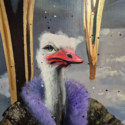 9 - ANGELO ACCARDI (ITALIAN B. 1964). MAGRITTE'S HOUSE. (d) acrylic on canvas, 140cm x 200cm, framed. Ce... 