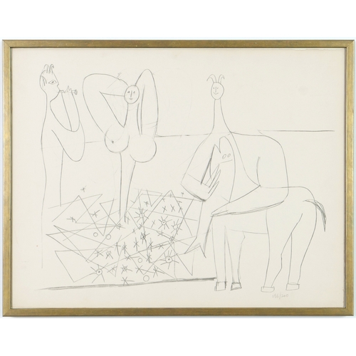 108 - PABLO PICASSO. FAUN WITH FLUTE. (d) Lithograph numbered in pencil on arches paper, suite: Mes Dessin... 