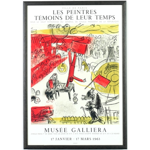 109 - MARC CHAGALL. LES PEINTRES TEMOINS DE LEUR TEMPS, 1963. (d) lithograph, signed in the plate 1963, 75... 