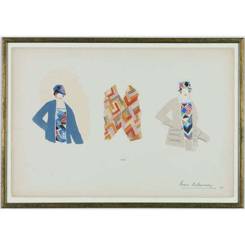 111 - SONIA DELAUNAY. PLATE 12. (d) hand coloured pochoir circa, Delaunay signature in facsimile, Suite: S... 