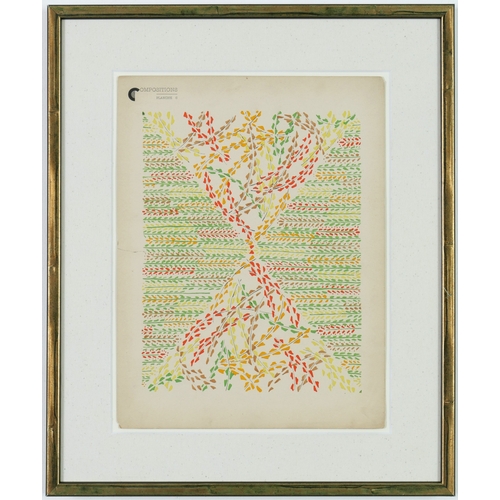 120 - SONIA DELAUNAY. COMPOSITION 6. (d) rare pochoir published in Paris in 1930, suite: Compositions, Cou... 