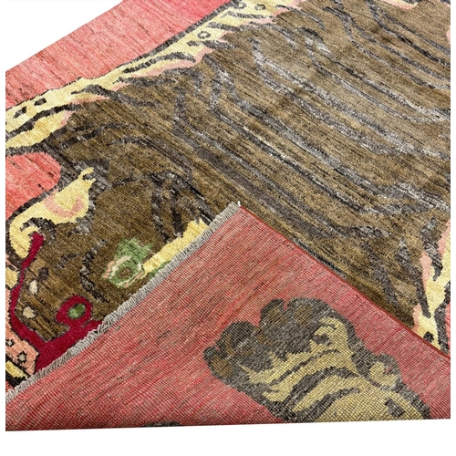 288 - TIBETAN TIGER CARPET. 284cm x 198cm.