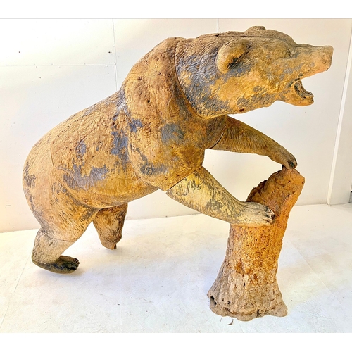3 - BEAR SCULPTURE. in resin, 100cm H x 200cm W x 55cm W.