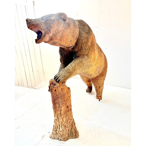 3 - BEAR SCULPTURE. in resin, 100cm H x 200cm W x 55cm W.
