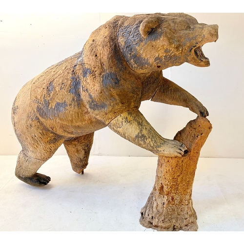 3 - BEAR SCULPTURE. in resin, 100cm H x 200cm W x 55cm W.