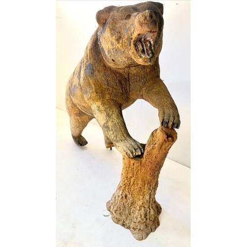 3 - BEAR SCULPTURE. in resin, 100cm H x 200cm W x 55cm W.