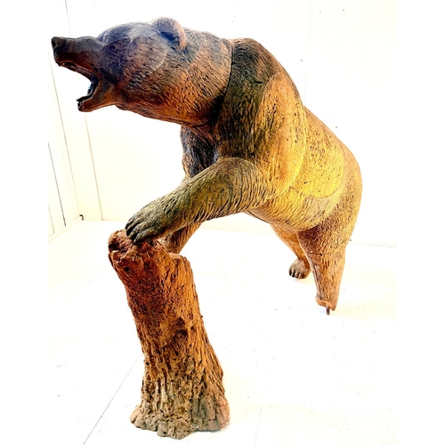 3 - BEAR SCULPTURE. in resin, 100cm H x 200cm W x 55cm W.