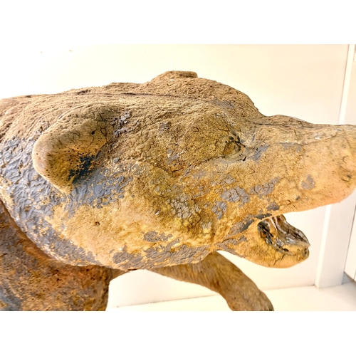 3 - BEAR SCULPTURE. in resin, 100cm H x 200cm W x 55cm W.