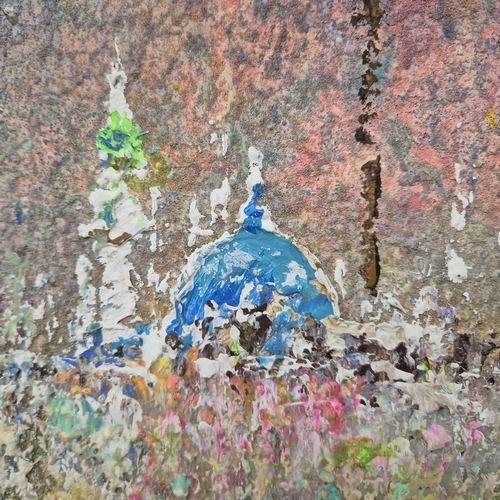 50 - KEN DAVIS. THE ZANZIBAR COLLECTION. acrylic on panel, 93cm x 36cm, framed.