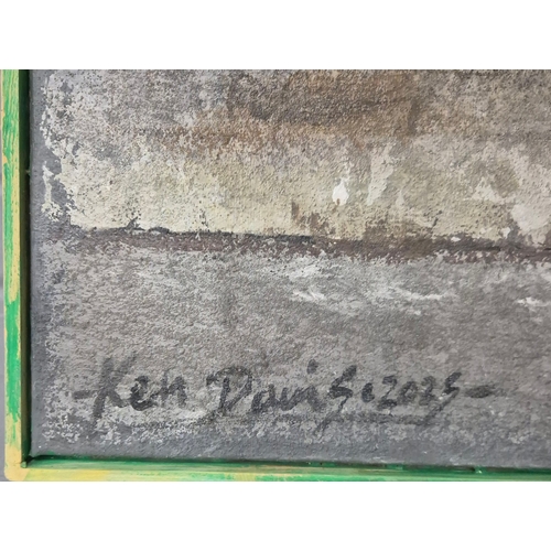 52 - KEN DAVIS. 3 ICONS, CUBA. oil on canvas, 102cm x 122cm, framed.