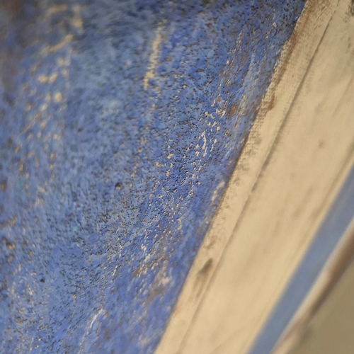 52 - KEN DAVIS. 3 ICONS, CUBA. oil on canvas, 102cm x 122cm, framed.