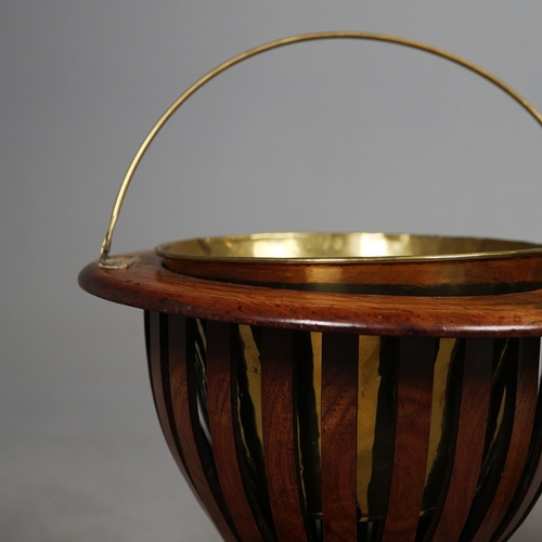 67 - TWO SIMILAR DUTCH JARDINIERES (2). late 18th/early 19th century mahogany and boxwood string with bra... 