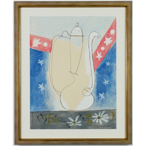 91 - PABLO PICASSO. NATURE MORTE. (d) pochoir on arches paper, suite: Faunes et Flore, published by: Au P... 