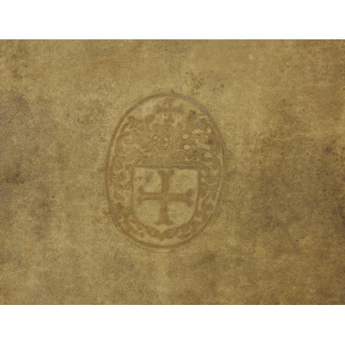 101 - ANTIQUARIAN BOOK REGARDING ROMAN NUMISMATICS. Possibly 17th century. Square 8vo. 72 engravings of st... 