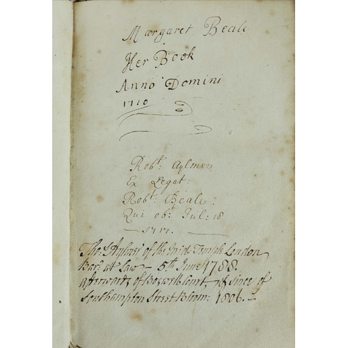 102 - 17th CENTURY BOOK OF COMMON PRAYER WITH CONTEMPORARY ANNOTATIONS. The Book of Common Prayer. London:... 