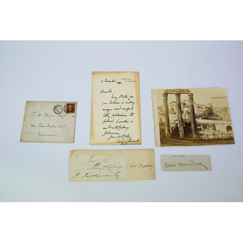 108 - AUTOGRAPHS & LETTERS COLLECTION, POLITICS & MILITARY, INCLUDES PHILIP SNOWDEN. A collection of 19th ... 