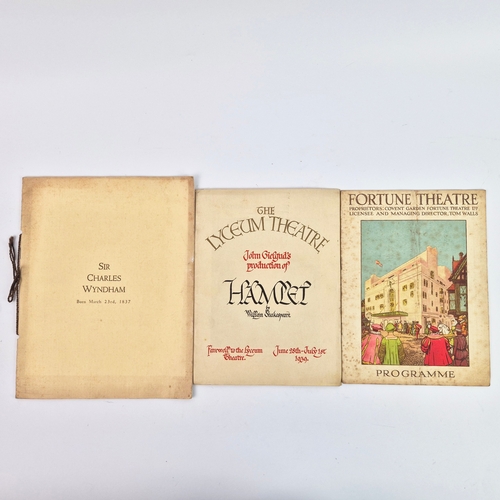 110 - LAURENCE OLIVIER SIGNED FORTUNE THEATRE PROGRAMME, PLUS OTHERS (3). Two ca. 1930s theatre playbills.... 