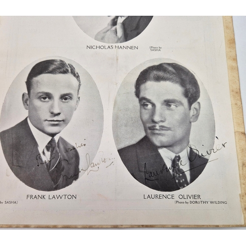 110 - LAURENCE OLIVIER SIGNED FORTUNE THEATRE PROGRAMME, PLUS OTHERS (3). Two ca. 1930s theatre playbills.... 