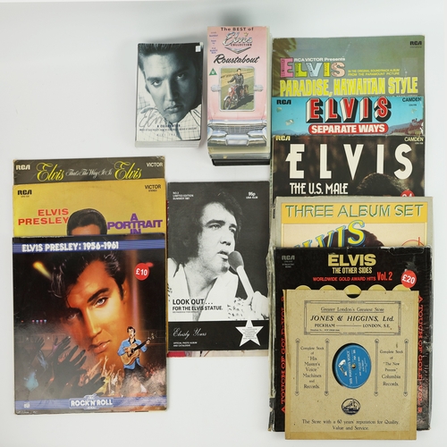 126 - A COLLECTION OF ELVIS PRESLEY LPs, BOOKS & EPHEMERA (15). To include 8 LPs (including two box sets),... 
