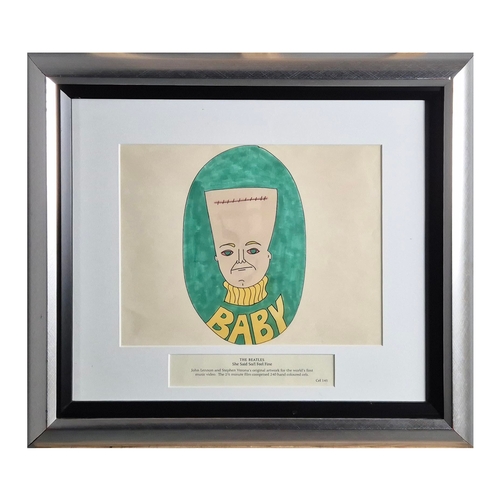 135 - JOHN LENNON, STEPHEN VERONA. 'SHE SAID SO' / 'I FEEL FINE', CEL 141 ORIGINAL ARTWORK. An original dr... 
