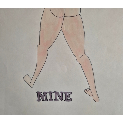 138 - JOHN LENNON, STEPHEN VERONA. 'SHE SAID SO' / 'I FEEL FINE', CEL 144 ORIGINAL ARTWORK. An original dr... 