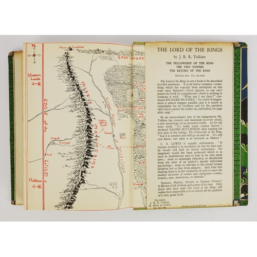 16 - J.R.R. TOLKIEN. THE HOBBIT, 1955, UK 7TH IMPRESSION WITH DUST JACKET. London: Allen & Unwin, 1955. 2... 