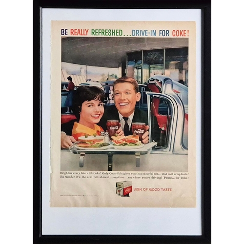 163 - SIX VINTAGE ADVERTISING POSTERS (6). A set of six vintage American advertising posters, 1950s and 60... 