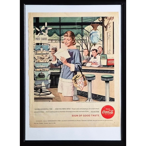 163 - SIX VINTAGE ADVERTISING POSTERS (6). A set of six vintage American advertising posters, 1950s and 60... 