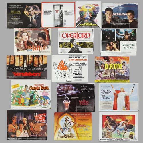 165 - SIXTEEN VINTAGE BRITISH QUAD FILM POSTERS, 1960s-90s. A range of UK quad film posters dating from ca... 