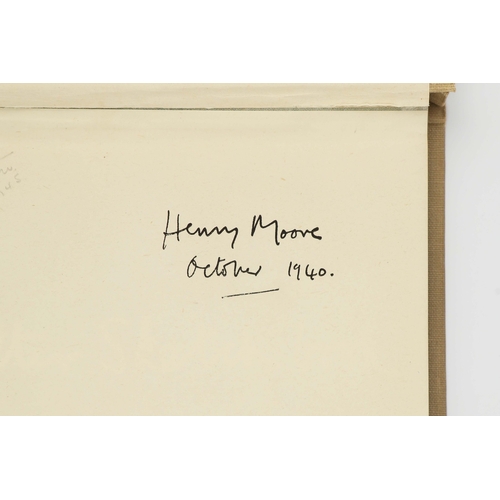 26 - HENRY MOORE. SHELTER SKETCH BOOK, 1940. London: Editions Poetry, 1940. Wide 8vo. 82pp, all colour or... 