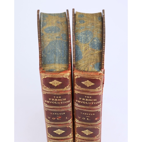 28 - THOMAS CARLYLE. THE FRENCH REVOLUTION, 2 VOLS, 1906 (2). London: Macmillan and Co Ltd., 1906. Two vo... 