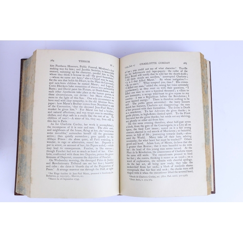 28 - THOMAS CARLYLE. THE FRENCH REVOLUTION, 2 VOLS, 1906 (2). London: Macmillan and Co Ltd., 1906. Two vo... 