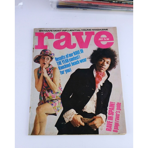 47 - VINTAGE RAVE MAGAZINES, NEAR FULL RUN OF 72 ISSUES, 1964-71. Rave Magazines, 72 issues of the UK's i... 