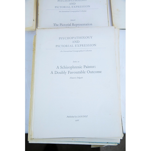 50 - COLLECTION OF RARE PSYCHOPATHOLOGY AND PICTORIAL EXPRESSION FOLIOS (13). A substantial partial run (... 