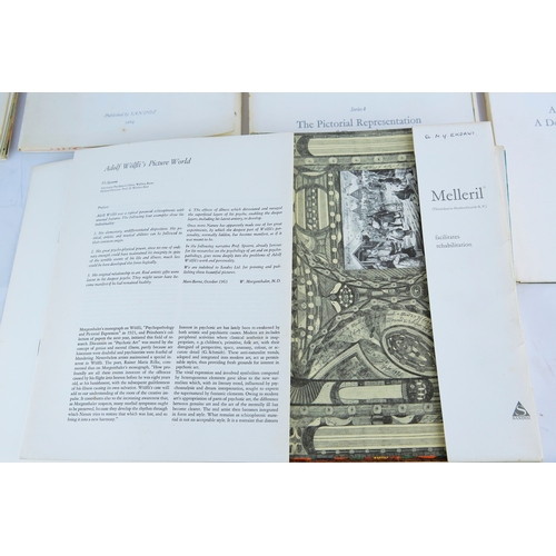 50 - COLLECTION OF RARE PSYCHOPATHOLOGY AND PICTORIAL EXPRESSION FOLIOS (13). A substantial partial run (... 