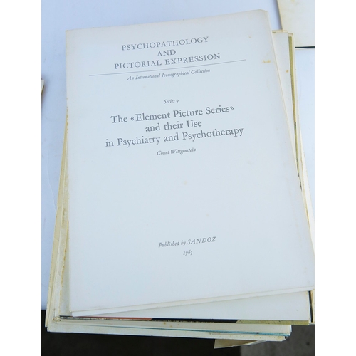 50 - COLLECTION OF RARE PSYCHOPATHOLOGY AND PICTORIAL EXPRESSION FOLIOS (13). A substantial partial run (... 