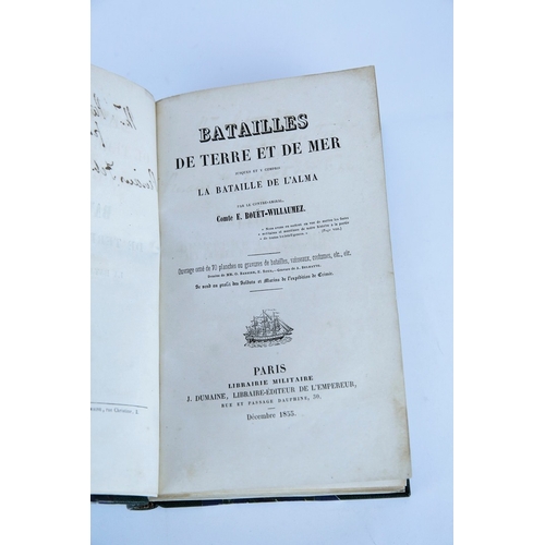 63 - COMTE E. BOUËT-WILLAUMEZ. BATAILLES DE TERRE ET DE MER, SIGNED. Comte E. Bouet-Willaumez, Batailles ... 