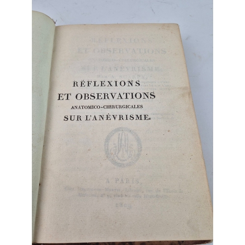 67 - SCARPA, ANTONIO. REFLEXIONS ET OBSERVATIONS ANATOMICO-CHIRURGICALES SUR L'ANEVRISME. Paris: Mequigno... 
