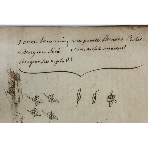 82 - 18TH CENTURY BOOK OF MEDICAL THESES. A book of medical theses presented between 1748-1758. Latin. In... 